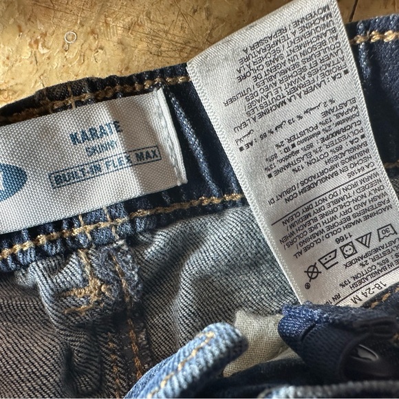 Lot of 4 Toddler Boy Skinny Jeans Gap Old Navy Wrangler Blue Denim Sz 24m 2T - Picture 5 of 7